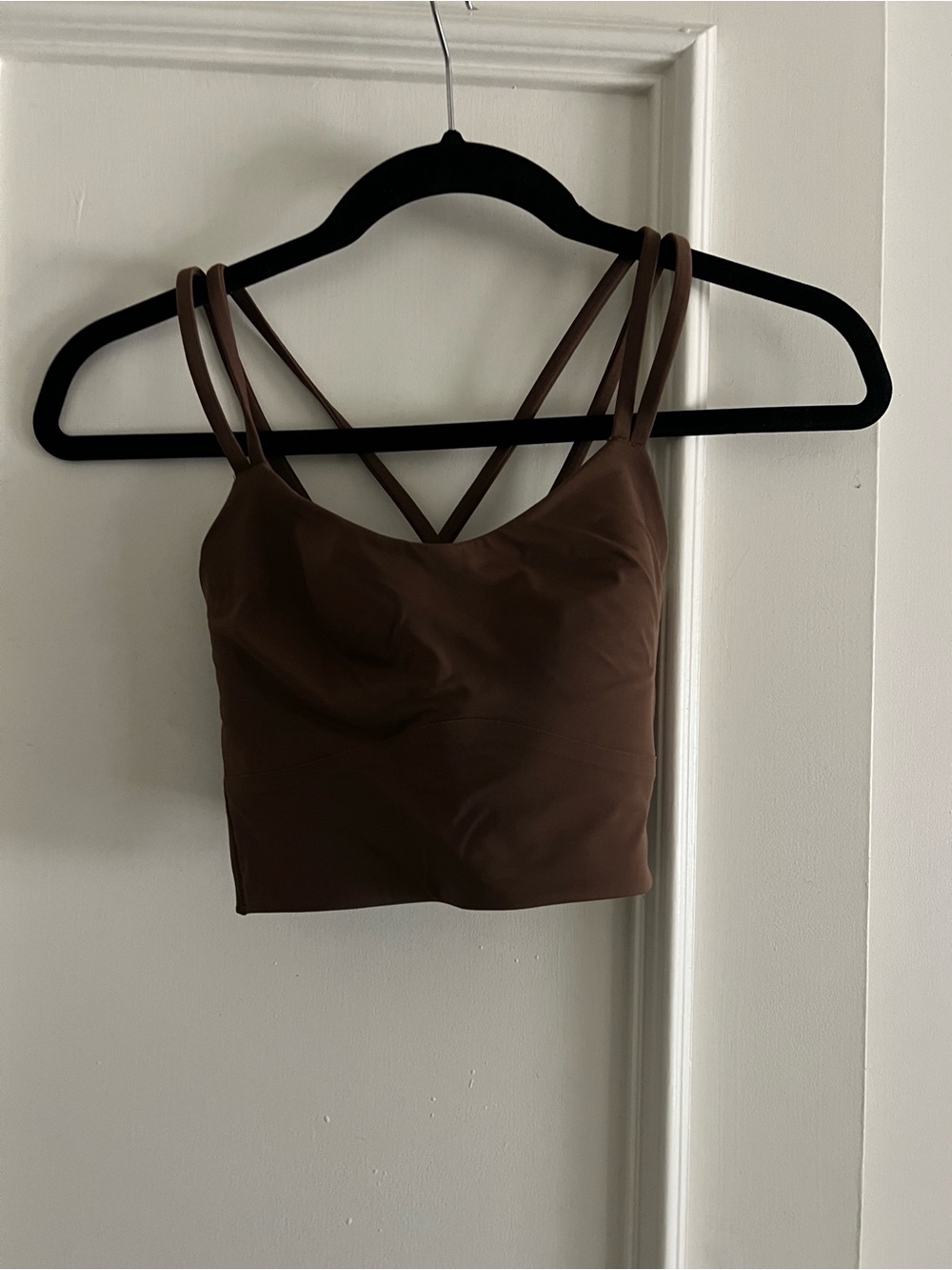Women's lululemon like a cloud  long Strappy Bralette - Chocolate Brown